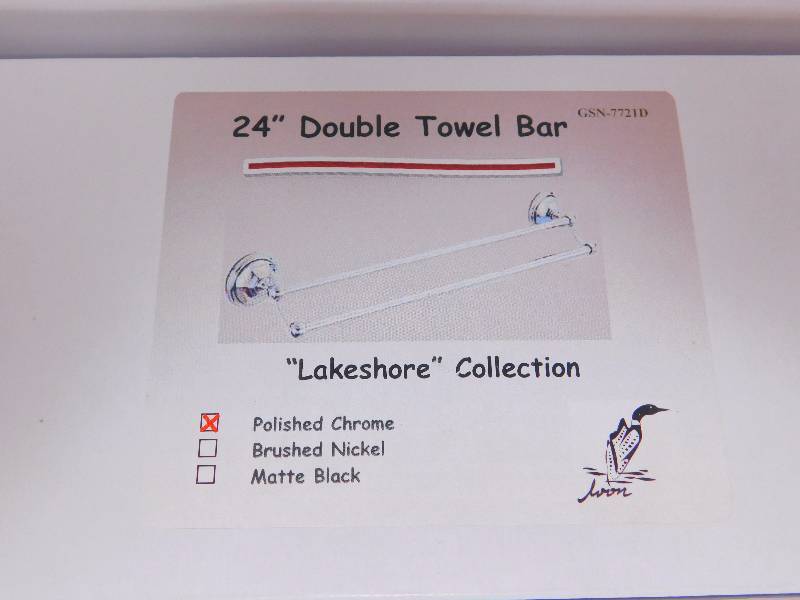 Lot Of 16 Lakeshore Collection Polished Chrome 24 Double Towel Bar