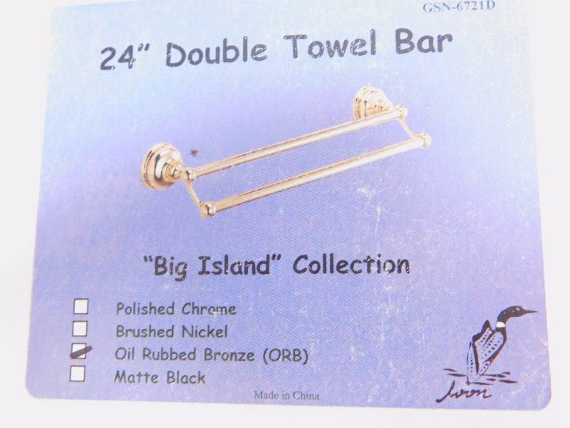 Lot Of 20 Big Island Oil Rubbed Bronze 24 Double Towel Bar