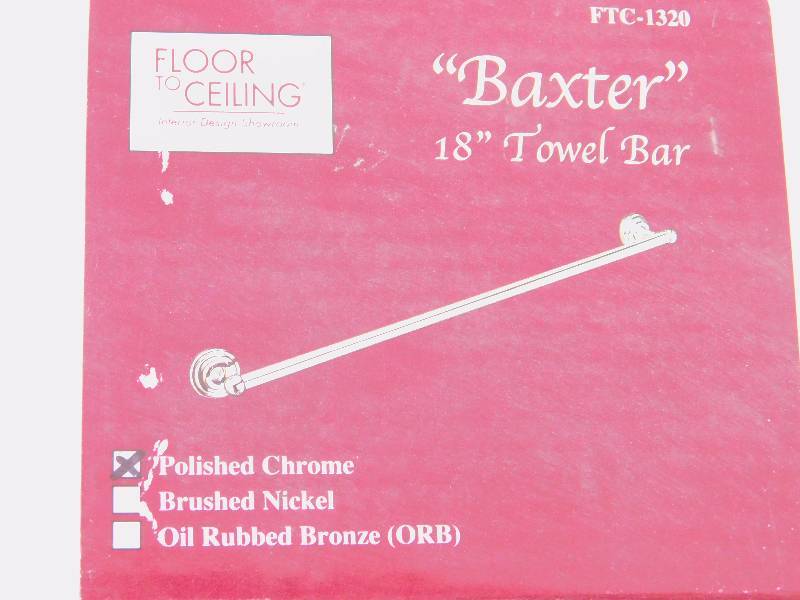 Lot Of 40 Baxter Collection Polished Chrome 18 Towel Bar
