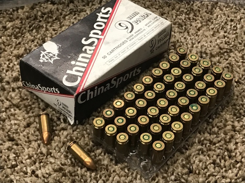 lot 26 image: Full Box Of (50) China Sports 9mm P...