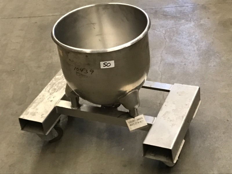 lot 50 image: Large Rolling Stainless Steel Mixin...