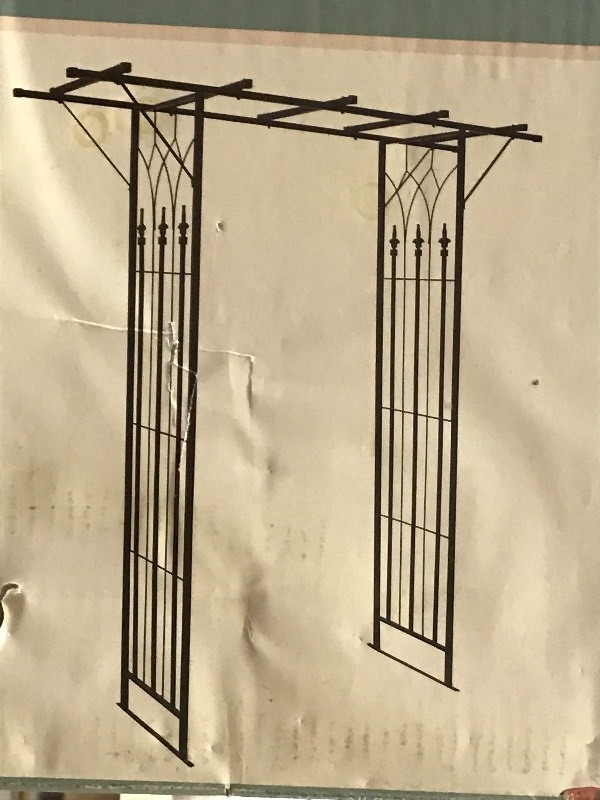 lot 62 image: Unused 18x41x80 Metal Arbor ...