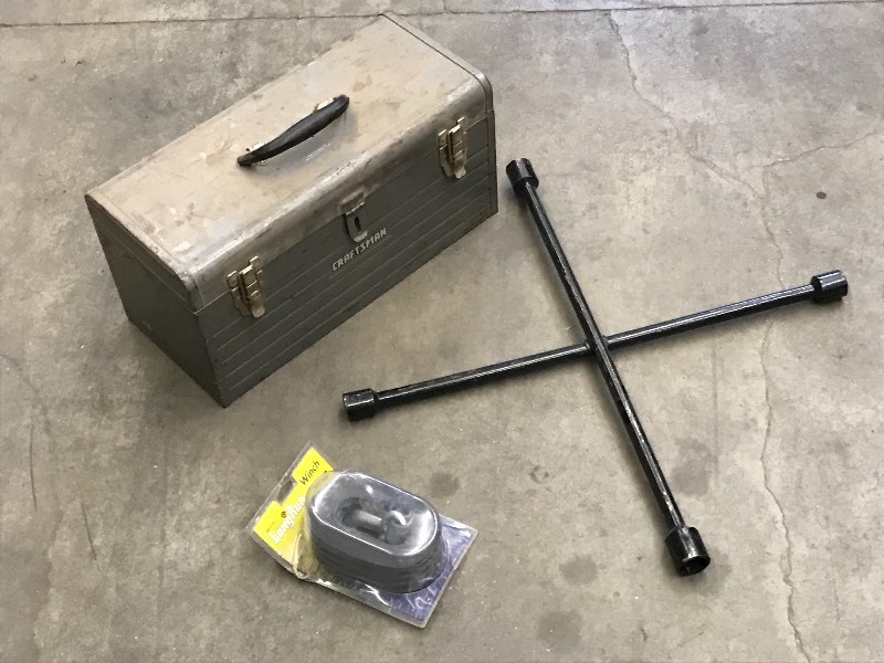 lot 65 image: Lot Of Craftsman Steel Toolbox, Ti...