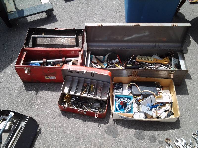 lot 111 image: 3-Tool Boxes With Contents, 1-Box Of Electrical Related