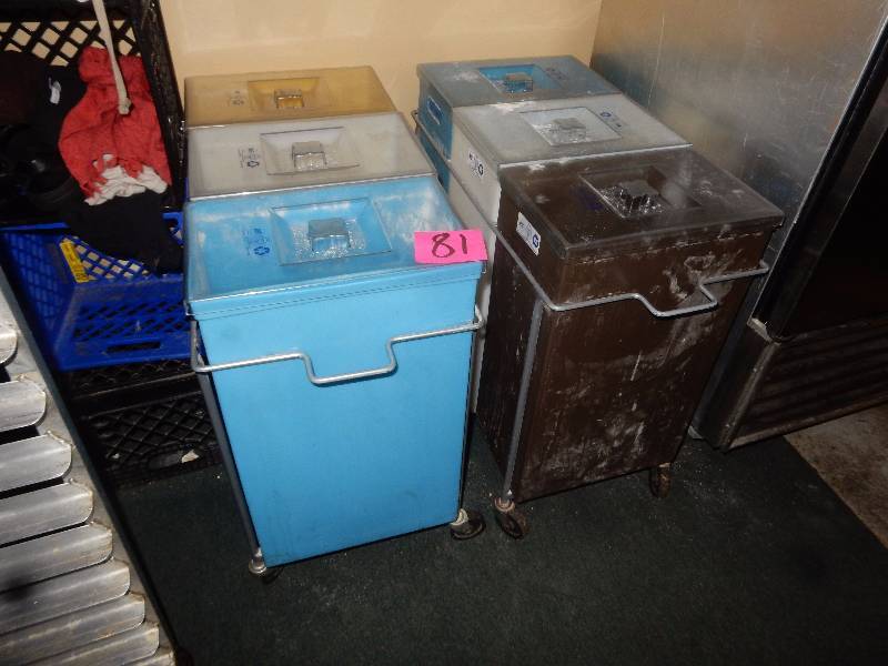 lot 81 image: 2, NSF approved ingredient bins.. Each has 3 sections