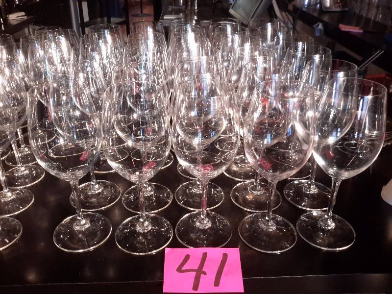 lot 41 image: 30, Reidel Wine Glasses 9in tall