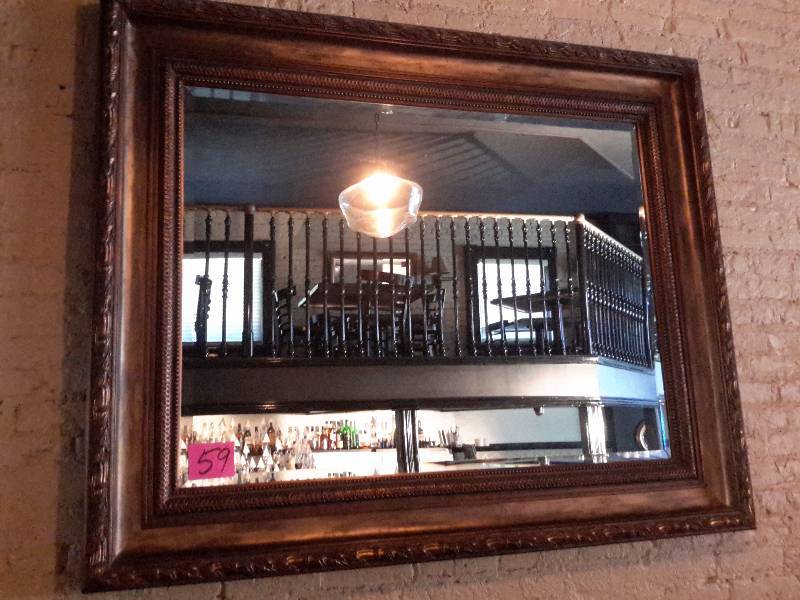 lot 59 image: Large beveled edge mirror