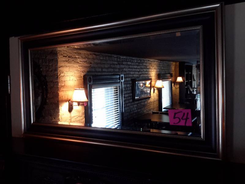 lot 54 image: Beveled edge Mirror 47 in x 25in