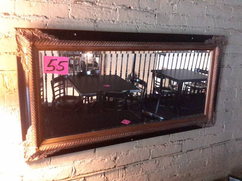 lot 55 image: Beveled edge Mirror  42in x 21in