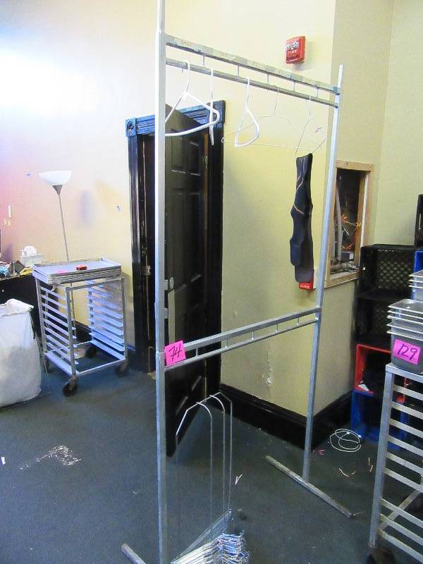 lot 74 image: Metal Clothes rack..
