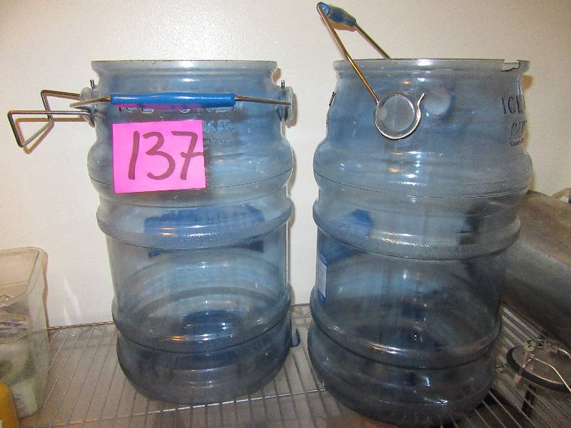 lot 137 image: 2 plastic ice buckets