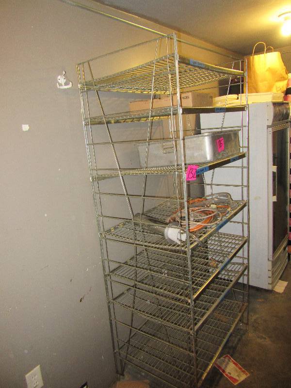 lot 132 image: Metro type shelf.. 48in x 18 in x 75in h