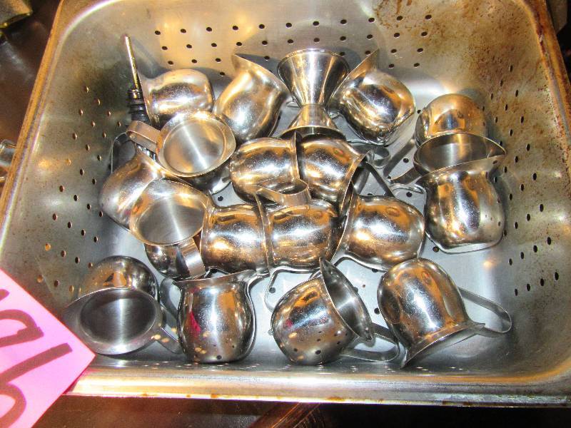 lot 186 image: Lot of Stainless syrup pitchers