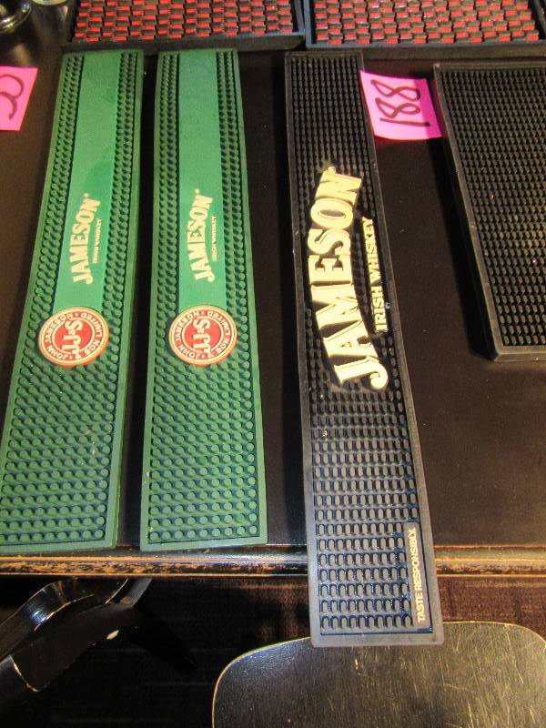 lot 188 image: Misc. Rubberlogoed bar mats as pictured