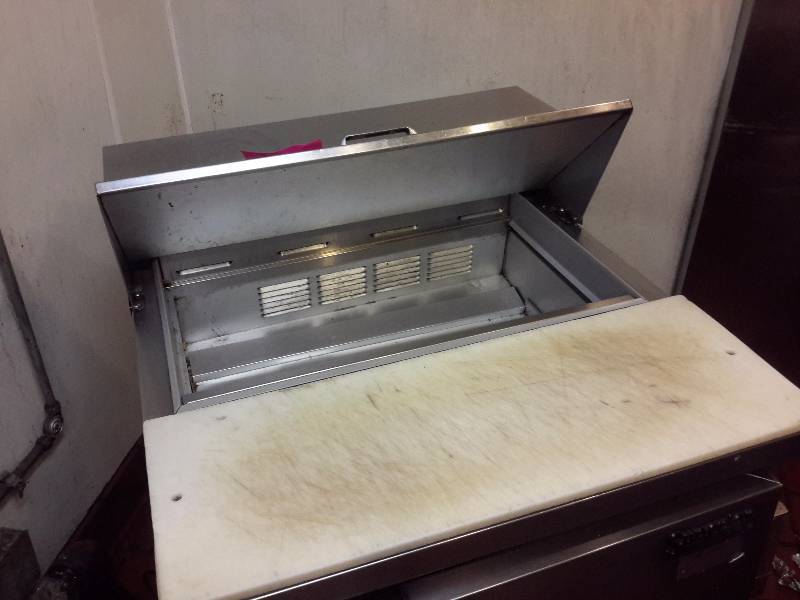 lot 1C image: Cold Storage Counter with makeup board and top compartment