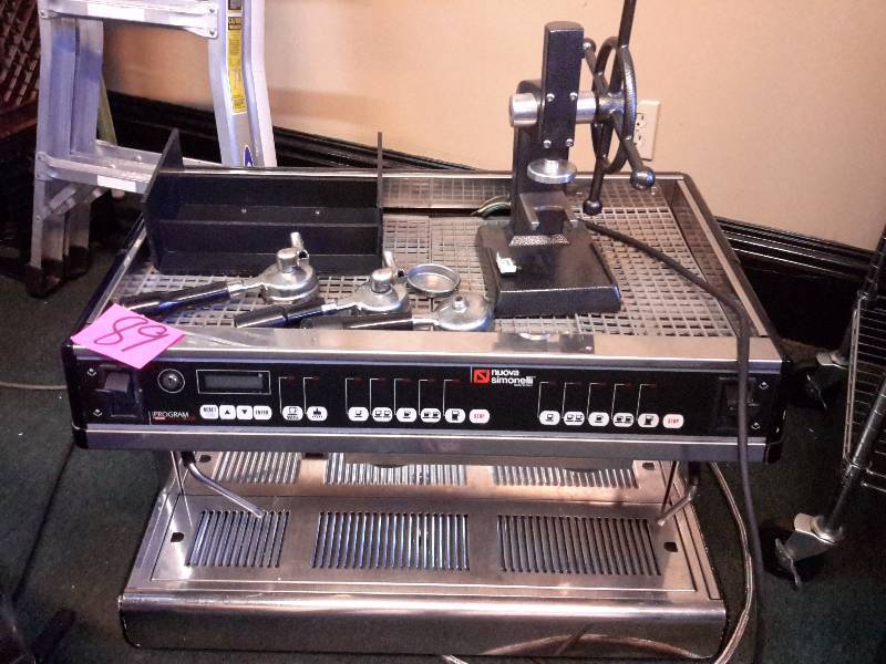 lot 89 image: Nuova Simonelli, Capaccino Maker.. Includes press as shown.. Made in Italy