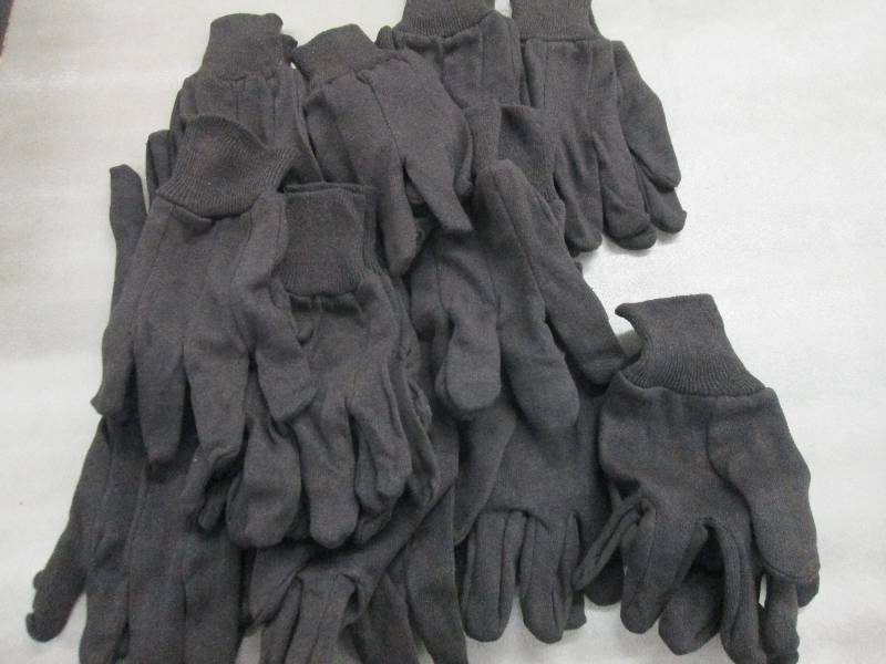 12 Pair Brown Cotton Work Gloves...