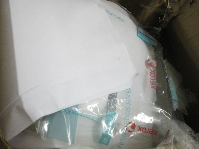 Broken Reams of Xerox paper, 2 boxe...