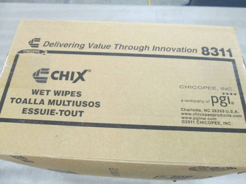Case of Chix Wet Wipes damaged pkg...