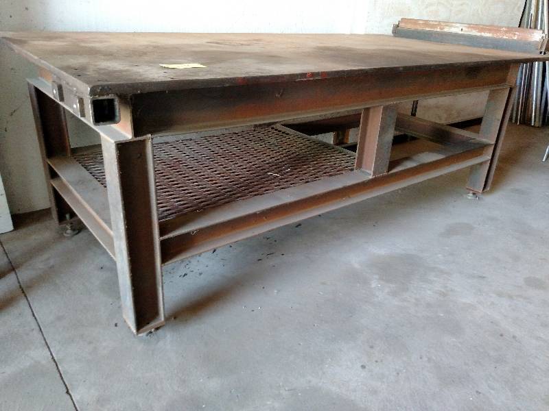 lot 114 image: Welding Table, 1 x 4 x 8 Top, In...