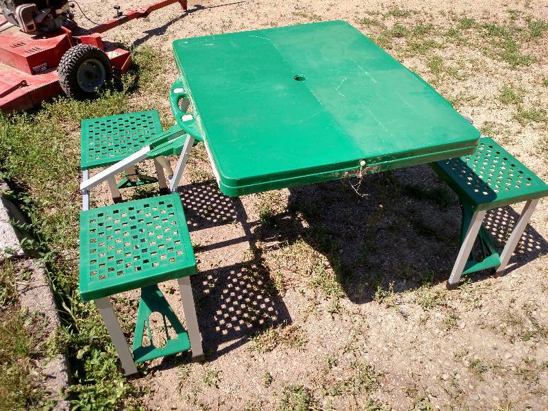lot 131 image: Fold-Up Kids Picnic Table with Seat...
