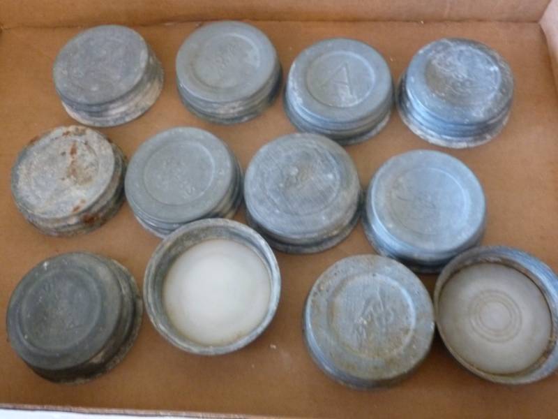 lot 83 image: Vintage Zinc Lids