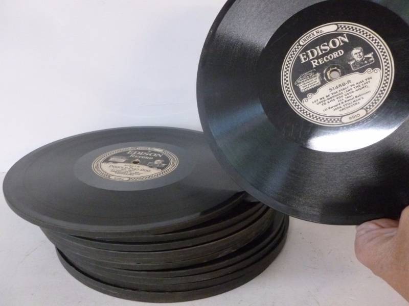 lot 98 image: Antique Edison Records