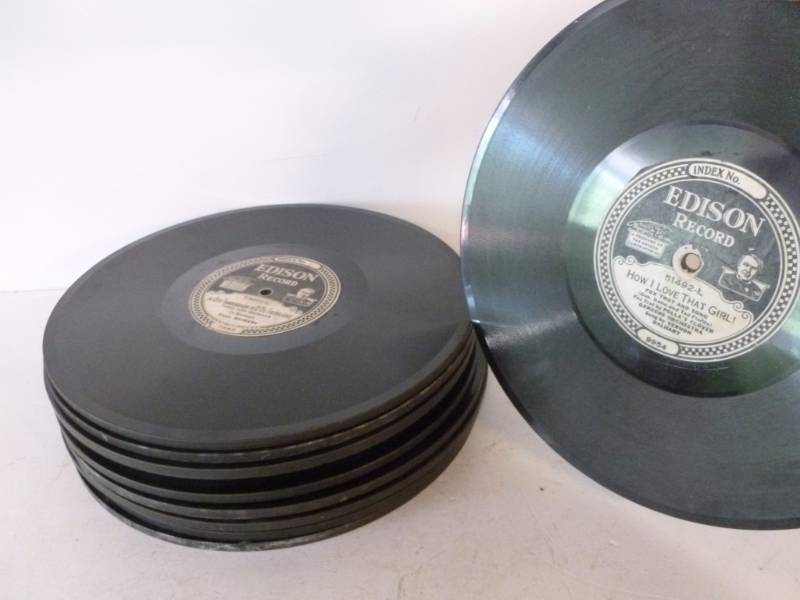 lot 99 image: Antique Edison Records