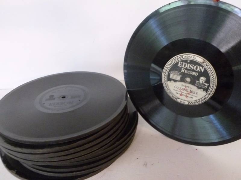 lot 100 image: Antique Edison Records