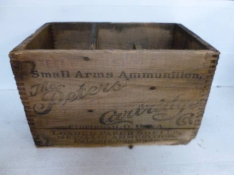 lot 229 image: Vintage Wooden Ammo Box