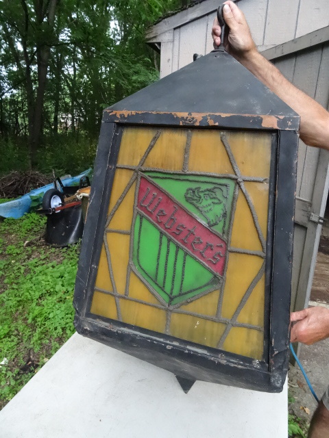 lot 1 image: Antique light fixture. From Eddy We...