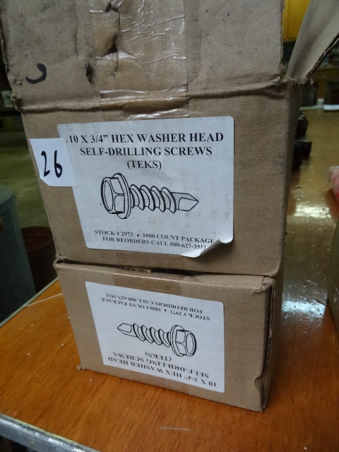lot 28 image: Qty 3000 10 x 34 hex washer head s...