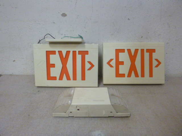 lot 120 image: 2 Dual Light Exit Signs