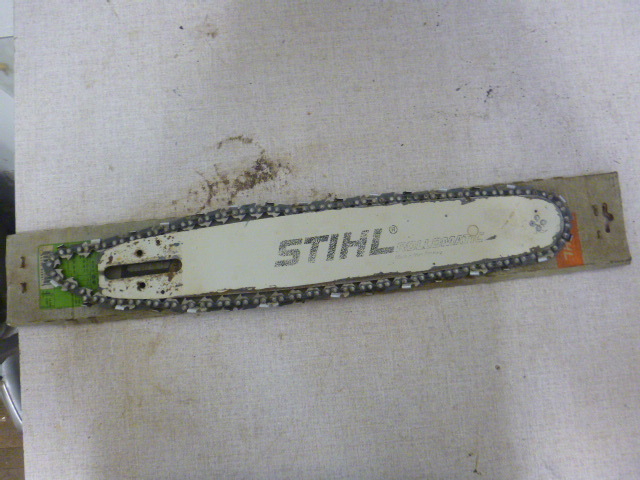 lot 122 image: Stihl Chainsaw Bar and Chair