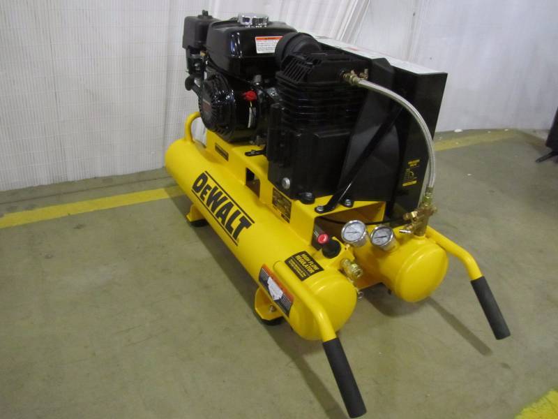 lot 8 image: Dewalt 8 Gal. 150 PSI 5.5 HP Belt Drive Gas-Powered Wheelbarrow Air Compressor