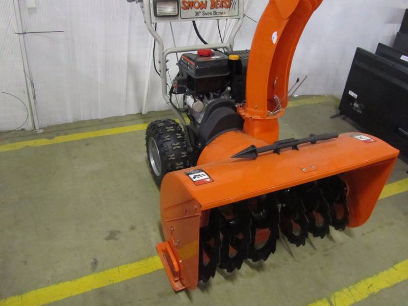 lot 10 image: 36 in. Commercial 420cc Gas Electric Start 2-Stage Snow Blower Bonus Drift Cutters and Clean-Out Tool