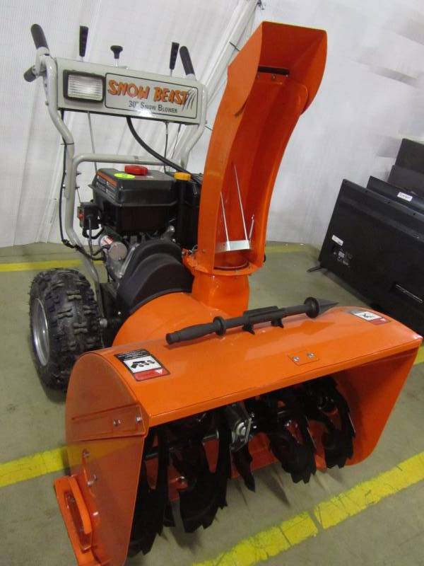 lot 12 image: Snow Beast 36 in. Commercial 420cc Gas Electric Start 2-Stage Snow Blower Bonus Drift Cutters and Clean-Out Tool