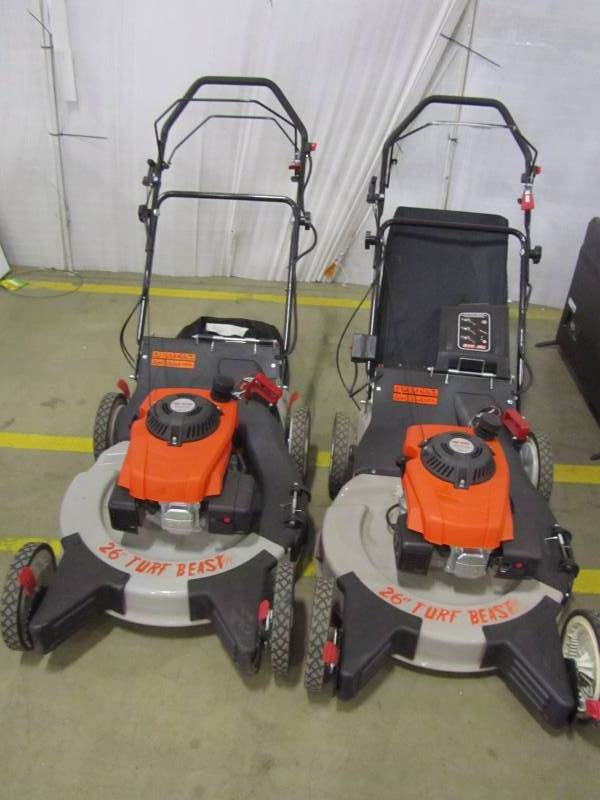 (2) Turf beast 26 in. 208cc 3in1 Wide Area Self Propelled Mower with