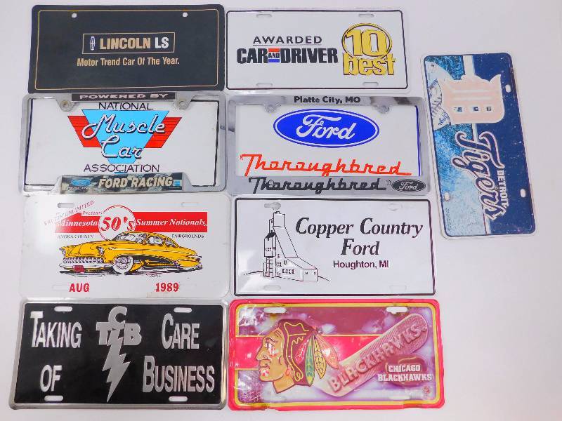 Lot of Various License Plates