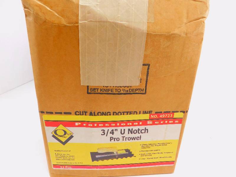 New (12) 34 U Notch Pro Trowels