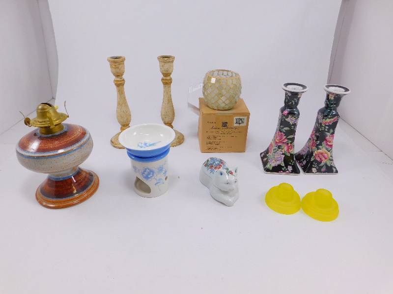 Lot Contains Vintage Lantern and Candle Holders
