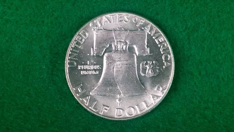 1963 D Franklin Half Silver Dollar BU