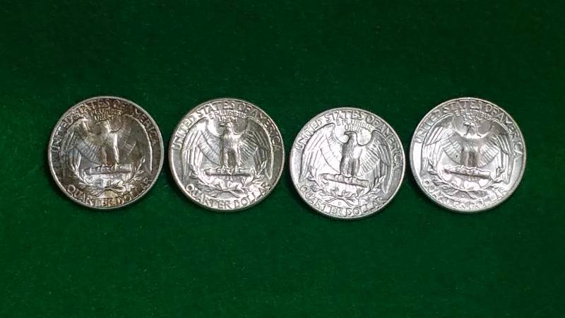(4) Washington Silver Quarter Dollars BU