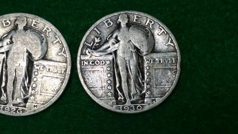 (4) Standing Liberty Silver Quarter Dollars