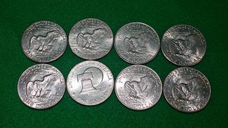 (8) Eisenhower Dollars