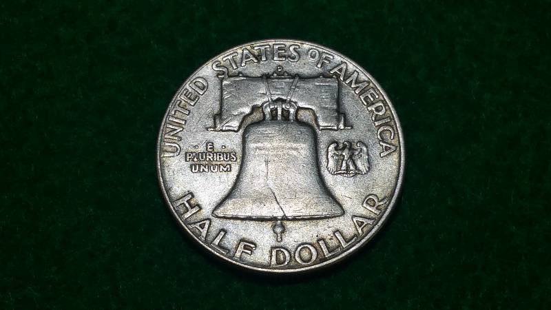 1954 D Franklin Silver Half Dollar