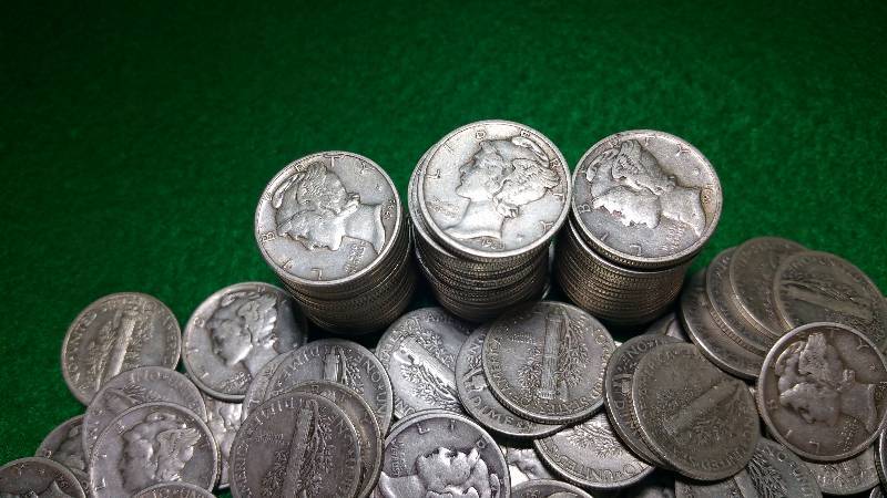 (10) Mercury Silver Dimes