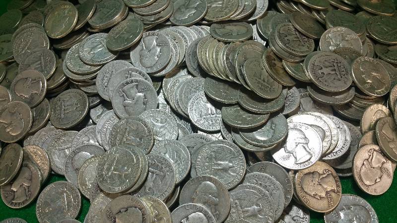 (4) Washington Silver Quarters - Random Date  Mintmark