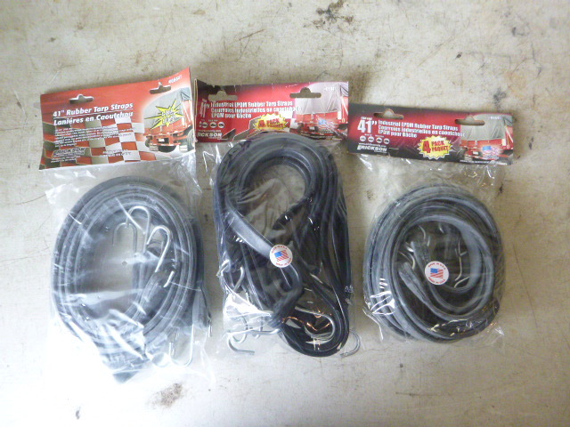 lot 44 image: 3 Packs of Erickson Industrial EPDM Rubber Tarp Straps
