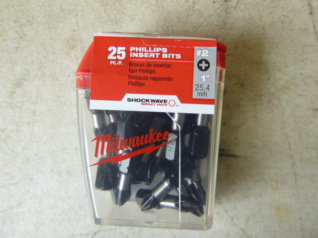 lot 49 image: Milwaukee Shockwave Phillips Insert Bits